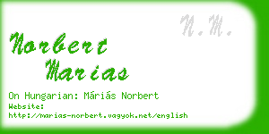 norbert marias business card