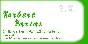 norbert marias business card